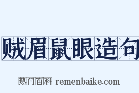 贼眉鼠眼造句是什么意思的图片